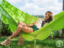 XL Maderas pistachio green cotton hammock handmade in Nicaragua