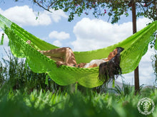 XL Maderas pistachio green cotton hammock handmade in Nicaragua