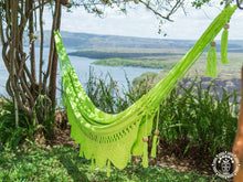 XL Maderas pistachio green cotton hammock handmade in Nicaragua
