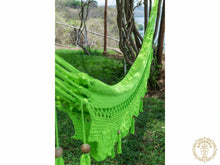 XL Maderas pistachio green cotton hammock handmade in Nicaragua