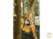 Santiago XL hand-woven cotton double hammock from Nicaragua