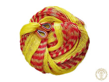 Señora XL Mexican nylon mesh hammock in red and yellow tones