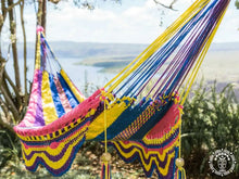 Zapatera XL multicolour cotton double hammock handmade in Nicaragua