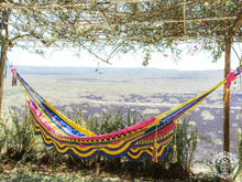 Zapatera XL multicolour cotton double hammock handmade in Nicaragua