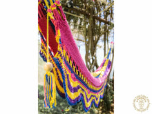 Zapatera XL multicolour cotton double hammock handmade in Nicaragua