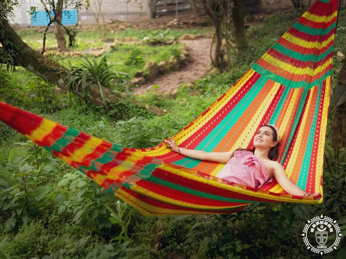 Maya XXL Tipico Mexican hammock in knotless nylon mesh