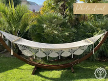 Tipitapa natural cotton spreader bar hammock handcrafted in Nicaragua