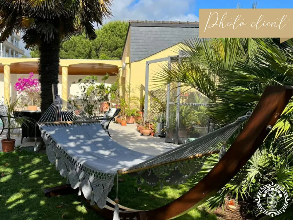 Tipitapa natural cotton spreader bar hammock handcrafted in Nicaragua