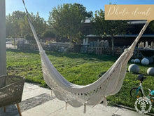 Ometepe XL ecru cotton double hammock handmade in Nicaragua