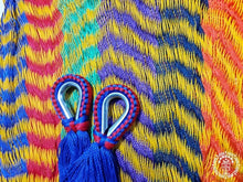 XL Macao Mexican nylon hammock with vibrant handwoven mesh design