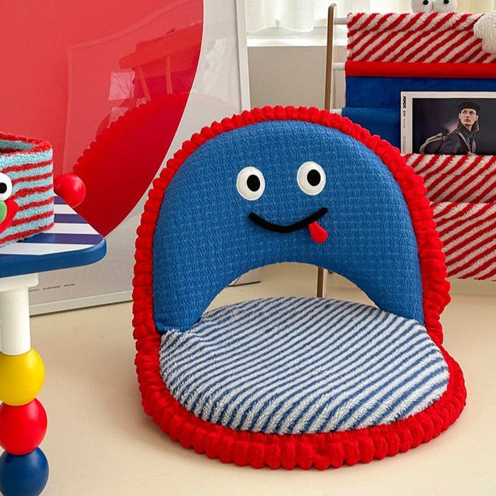 Blue adjustable folding floor sofa cushion for casual lounging