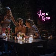 Slay Queen LED neon sign wall art with acrylic backing