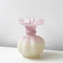 Matt pink mermaid tail glass flower vase