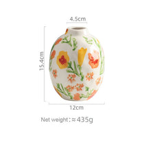 Hand-painted ceramic flower vase for home decor