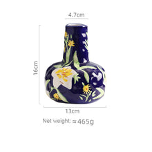 Hand-painted ceramic flower vase for home decor