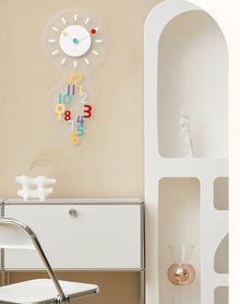 White decorative acrylic wall clock for home décor