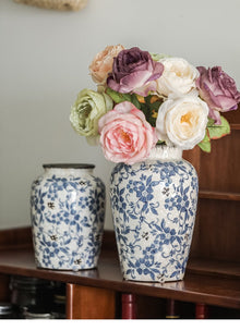 Retro ceramic flower vase for home decor