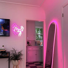 Girl smoking acrylic LED neon wall sign for room decor