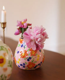 Hand-painted ceramic flower vase for home decor