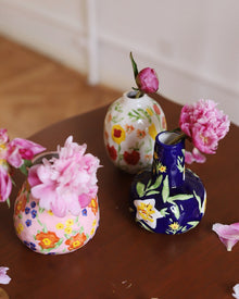 Hand-painted ceramic flower vase for home decor
