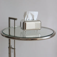 Silver tissue box cover for home, desk, office or car
