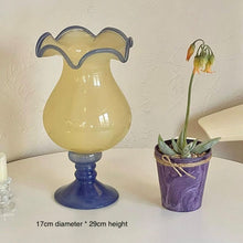 French country style glass flower vase for home decor