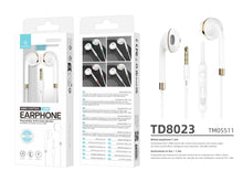 Techancy Fone de ouvido com fio TD8023, plugue 3,5 mm, controle no fio, microfone HD, cabo 1,2m-4