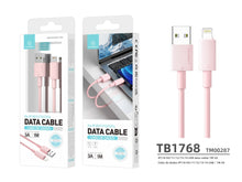 Rózsaszín Techancy USB-A–Lightning kábel