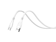 Fehér Techancy USB-A–USB-C töltő- és adatkábel