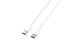 Fehér Techancy USB-C–USB-C fonott kábel