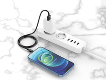 Fekete Techancy USB-A–Lightning töltőkábel