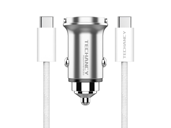 Techancy TC6426 mini autós töltő USB-A és USB-C porttal