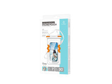 Bolsa Impermeavel Insuflavel para Telemovel Techancy TU7454, 7 Polegadas, IPX8, Ate 30m, Flutuante, Ecra Tatil, Branco e Laranja-3