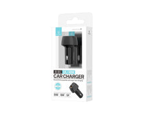 Fekete Techancy autós töltő USB-A és USB-C porttal