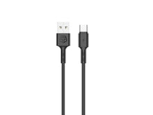 Fekete Techancy USB-A – USB-C adatkábel