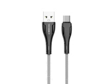 Fekete Techancy USB-A–USB-C adatkábel