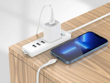Fehér Techancy USB-A–Lightning töltő- és adatkábel