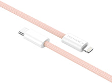 Rózsaszín Techancy USB-C–Lightning adatkábel