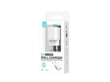 Fehér Techancy USB-C és USB-A fali töltő