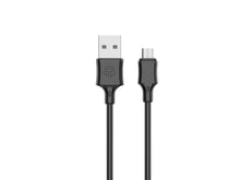 Fekete Techancy USB–Micro USB kábel 3 m hosszban