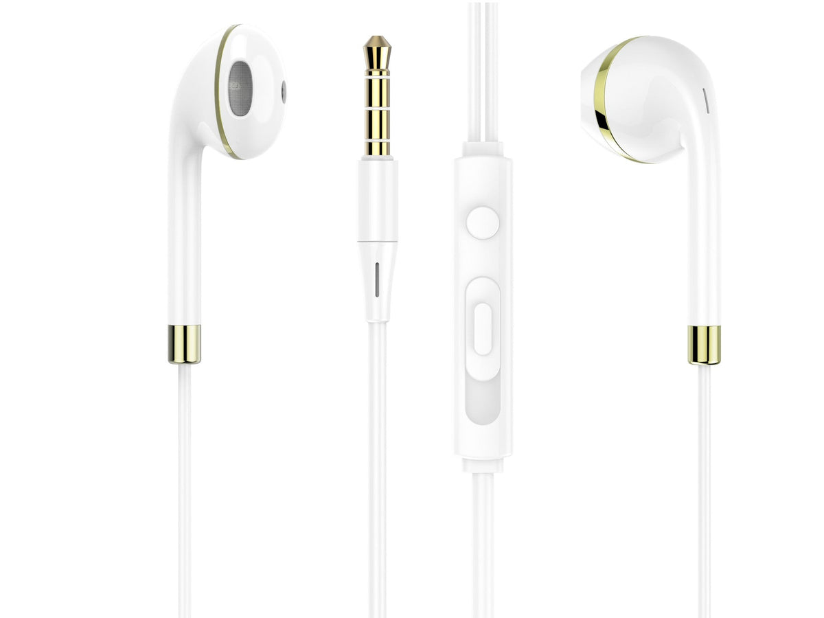 Techancy Fone de ouvido com fio TD8023, plugue 3,5 mm, controle no fio, microfone HD, cabo 1,2m-0