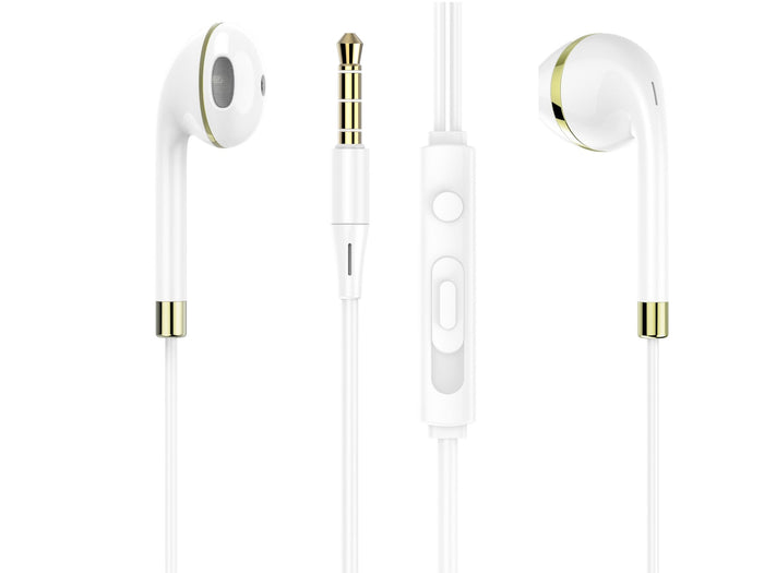 Techancy Fone de ouvido com fio TD8023, plugue 3,5 mm, controle no fio, microfone HD, cabo 1,2m-0
