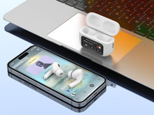 Auriculares Bluetooth TWS Techancy KP2716, Bluetooth 5.4, HiFi, ANC e ENC, Ecra Tatil, Caixa 300mAh, Autonomia 4h, Branco-2