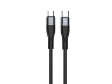 Techancy Cabo de carregamento rápido PD USB C para USB C Preto TB1779, carregamento rápido de 60 W, comprimento 1 m-0
