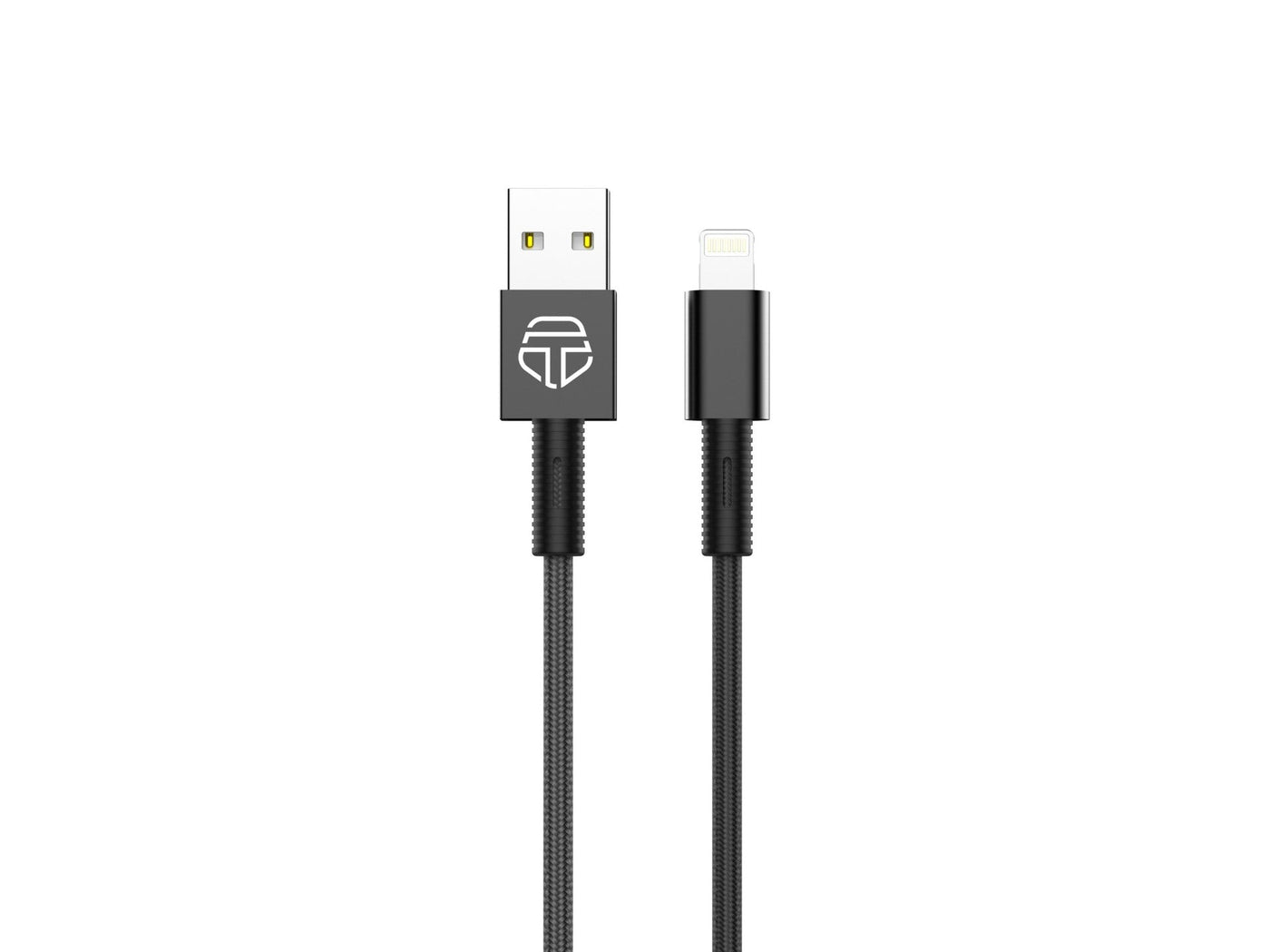 Fekete Techancy USB-A–Lightning kábel 1,2 m hosszban