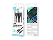 Fekete Techancy USB-A–Lightning kábel iPhone-hoz