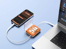 Techancy TV3740 narancssárga USB-C kábelkészlet adapterekkel