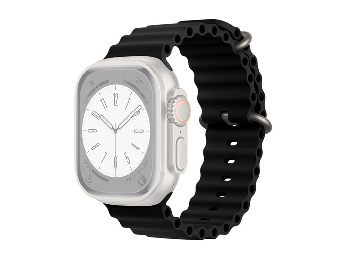 Fekete Techancy szilikon Apple Watch szíj