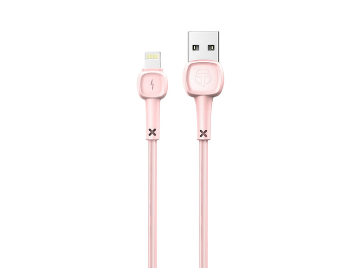 Rózsaszín Techancy USB-A–Lightning kábel