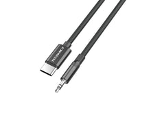 Techancy Cabo Audio Digital KQ2605 Type-C para 3.5mm, 1M, Trancado, Compativel com Telemovel, Carro e Auscultadores, Preto-0